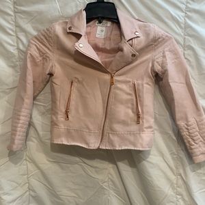 Kids pink Moto jacket